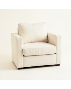 River Dell Upholstered Armchair - Ivory (synthetic illustration; no displayed measurements)