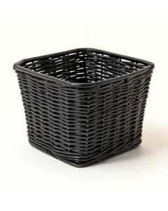 Folding Wicker Grass Weaving Basket Black For Storing Cosmetics Dirty Clothes Fashion Flowerpot (synthetic illustration; no displayed measurements)