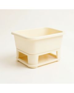Olive Bend Empty Raised Planter - Ivory (synthetic illustration; no displayed measurements)