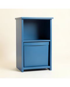 Reed Arc Freestanding Pull-Out Hamper Cabinet - Blue (synthetic illustration; no displayed measurements)
