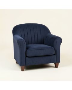Ridge Field Upholstered Armchair - Navy (synthetic illustration; no displayed measurements)