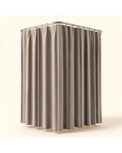 Campanella 100 % Cotton Striped Single Shower Curtain (synthetic illustration; no displayed measurements)