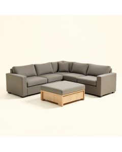 Fenech 116 '' Wide Symmetrical Modular Corner Sectional With Ottoman (synthetic illustration; no displayed measurements)