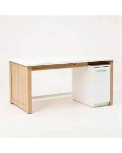 Linden Crossing Empty Workshop Workbench - White (synthetic illustration; no displayed measurements)