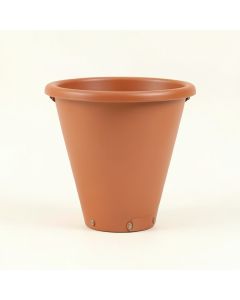 Elm Crossing Empty Railing Planter With Integral Brackets - Terracotta (synthetic illustration; no displayed measurements)