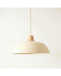 Meadow Crest Pendant Light Suspended From One Plain Cable - Cream (synthetic illustration; no displayed measurements)