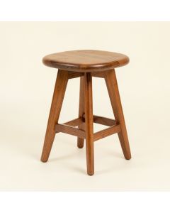 Labarre Mid Century Modern Low Back Bentwood Frame 24 '' Swivel Bar Stool (synthetic illustration; no displayed measurements)