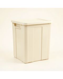 Stone Bend Closed Outdoor Storage Box - Ivory (synthetic illustration; no displayed measurements)