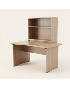Reversible L-Shape Desk With Hutch (synthetic illustration; no displayed measurements)