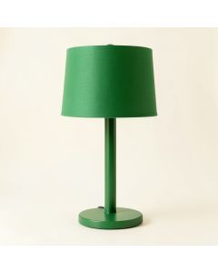 River Canyon Table Lamp With A Plain Fabric Shade - Green (synthetic illustration; no displayed measurements)