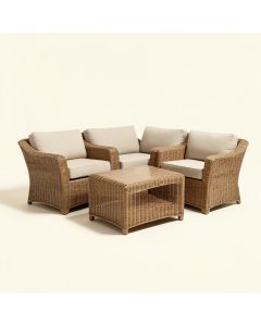 Ailith 3 Piece Rattan Seating Group With Cushions (synthetic illustration; no displayed measurements)