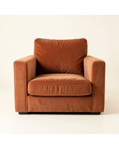 Meadow Falls Upholstered Armchair - Terracotta (synthetic illustration; no displayed measurements)