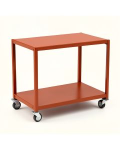 Willow Bridge Empty Rolling Workshop Cart - Terracotta (synthetic illustration; no displayed measurements)