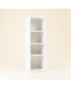 Clay Dell Narrow Cubby Tower - White (synthetic illustration; no displayed measurements)