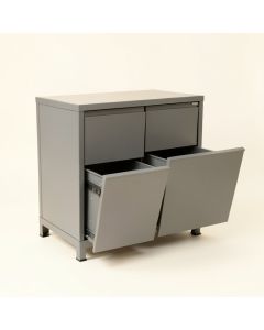 Juniper Branch Freestanding Pull-Out Hamper Cabinet - Gray (synthetic illustration; no displayed measurements)