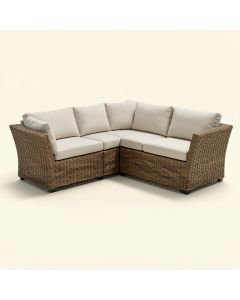 Ginelie 113.36 '' Wide Outdoor Wicker U-Shaped Patio Sectional With Cushions (synthetic illustration; no displayed measurements)
