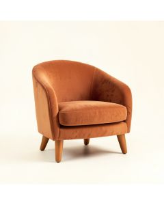 Hazel Dale Upholstered Armchair - Terracotta (synthetic illustration; no displayed measurements)