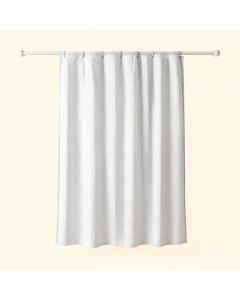 Hill Arc Shower Curtain Hanging Flat From A Plain Rod (synthetic illustration; no displayed measurements)
