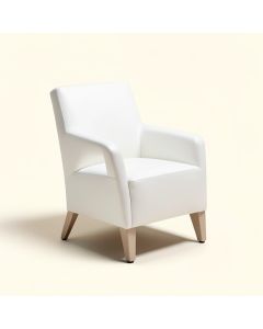 Flavia Upholstered Parsons Chair In White (synthetic illustration; no displayed measurements)