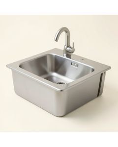 Kohler Tailor Large Single Basin Stainless Steel Sink With Large Flora Insert (synthetic illustration; no displayed measurements)