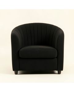 Spruce Dell Upholstered Armchair - Black (synthetic illustration; no displayed measurements)