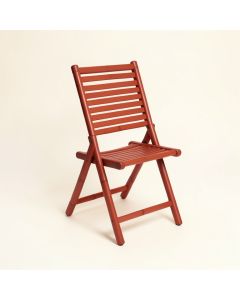 Shore Canyon Folding Outdoor Chair - Terracotta (synthetic illustration; no displayed measurements)