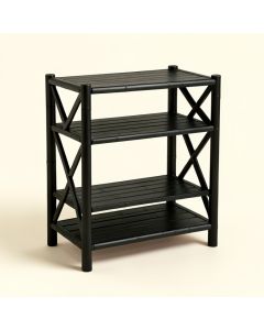 Summit Bridge Empty Seed-Starting Shelving Unit Without Lights - Black (synthetic illustration; no displayed measurements)