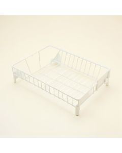 Vale Dale Empty Under-Desk Cable Tray - White (synthetic illustration; no displayed measurements)