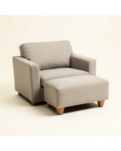 Mendonca Big Kids Loveseat Sofa And Ottoman (synthetic illustration; no displayed measurements)