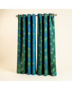 Peacock 2 Piece Kitchen Curtain (synthetic illustration; no displayed measurements)
