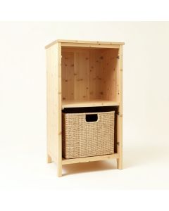 Fern Crossing Freestanding Pull-Out Hamper Cabinet - Beige (synthetic illustration; no displayed measurements)