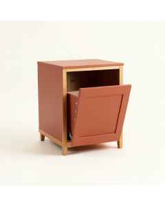 Laurel Canyon Freestanding Pull-Out Hamper Cabinet - Terracotta (synthetic illustration; no displayed measurements)