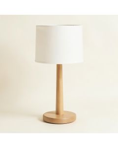 Ash Bend Table Lamp With A Plain Fabric Shade - Ivory (synthetic illustration; no displayed measurements)