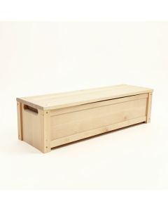 Moss Crest Narrow Outdoor Storage Bench - Beige (synthetic illustration; no displayed measurements)