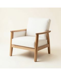 Olive Brook Upholstered Armchair - White (synthetic illustration; no displayed measurements)
