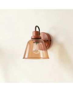 Fern Canyon Wall Sconce Mounted On A Plain Wall - Terracotta (synthetic illustration; no displayed measurements)