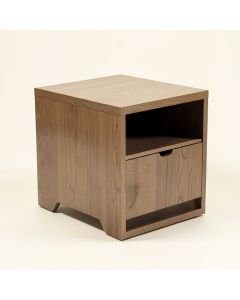 Isakson Trestle End Table With Storage (synthetic illustration; no displayed measurements)