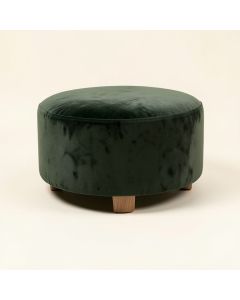 Labonte 15.5 '' Velvet Wide Round Standard Ottoman (synthetic illustration; no displayed measurements)