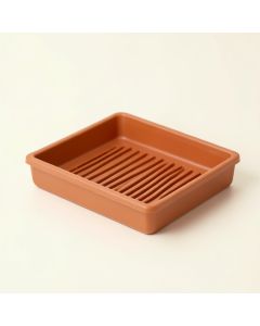 Dawn Crest Empty Under-Desk Cable Tray - Terracotta (synthetic illustration; no displayed measurements)