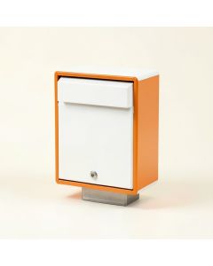 Uptown Retrobox Arctic Post Mounted Mailbox (synthetic illustration; no displayed measurements)