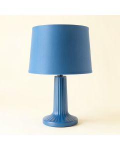 Sage Branch Table Lamp With A Plain Fabric Shade - Blue (synthetic illustration; no displayed measurements)