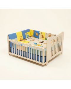Crowle Zoo Animals 3 Piece Baby Crib Bedding Set (synthetic illustration; no displayed measurements)