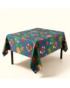 Ships Wheel Tablecloth (synthetic illustration; no displayed measurements)