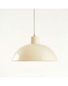 Sage Arc Pendant Light Suspended From One Plain Cable - Cream (synthetic illustration; no displayed measurements)
