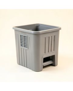 Willow Crest Closed Garden Compost Bin - Gray (synthetic illustration; no displayed measurements)