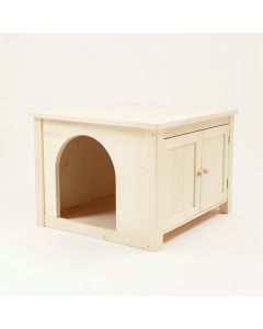 Alder Dell Empty Furniture-Style Litter Enclosure - Ivory (synthetic illustration; no displayed measurements)