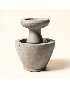 Meditation Concrete Garden Terrace Fountain (synthetic illustration; no displayed measurements)