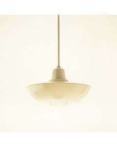 Brook Bridge Pendant Light Suspended From One Plain Cable - Ivory (synthetic illustration; no displayed measurements)