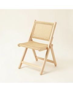 Holly Branch Folding Outdoor Chair - Ivory (synthetic illustration; no displayed measurements)
