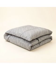 Henning Gray Geometric Linen Comforter (synthetic illustration; no displayed measurements)